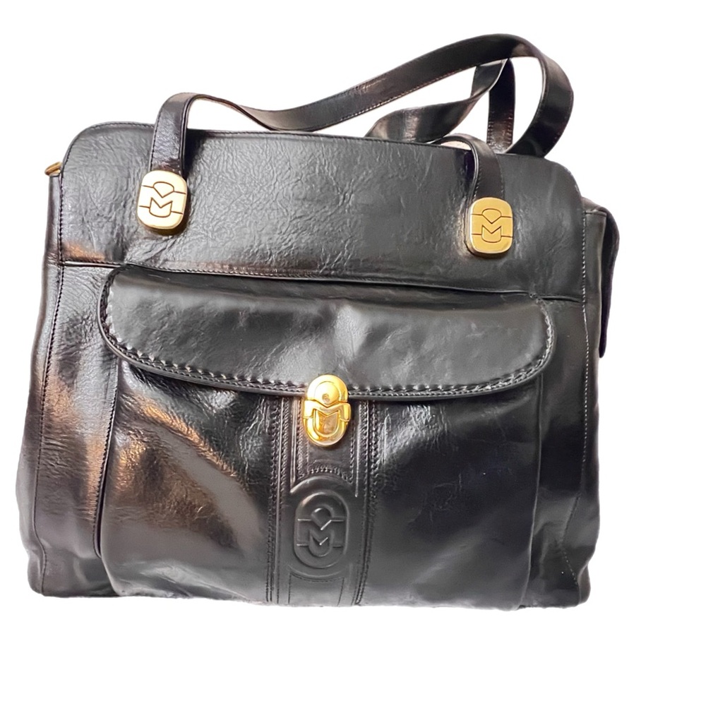 Marino Orlandi vintage leather handbag Black - Picture 6 of 9